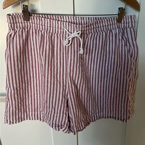 Beach Lunch Lounge red and white shorts